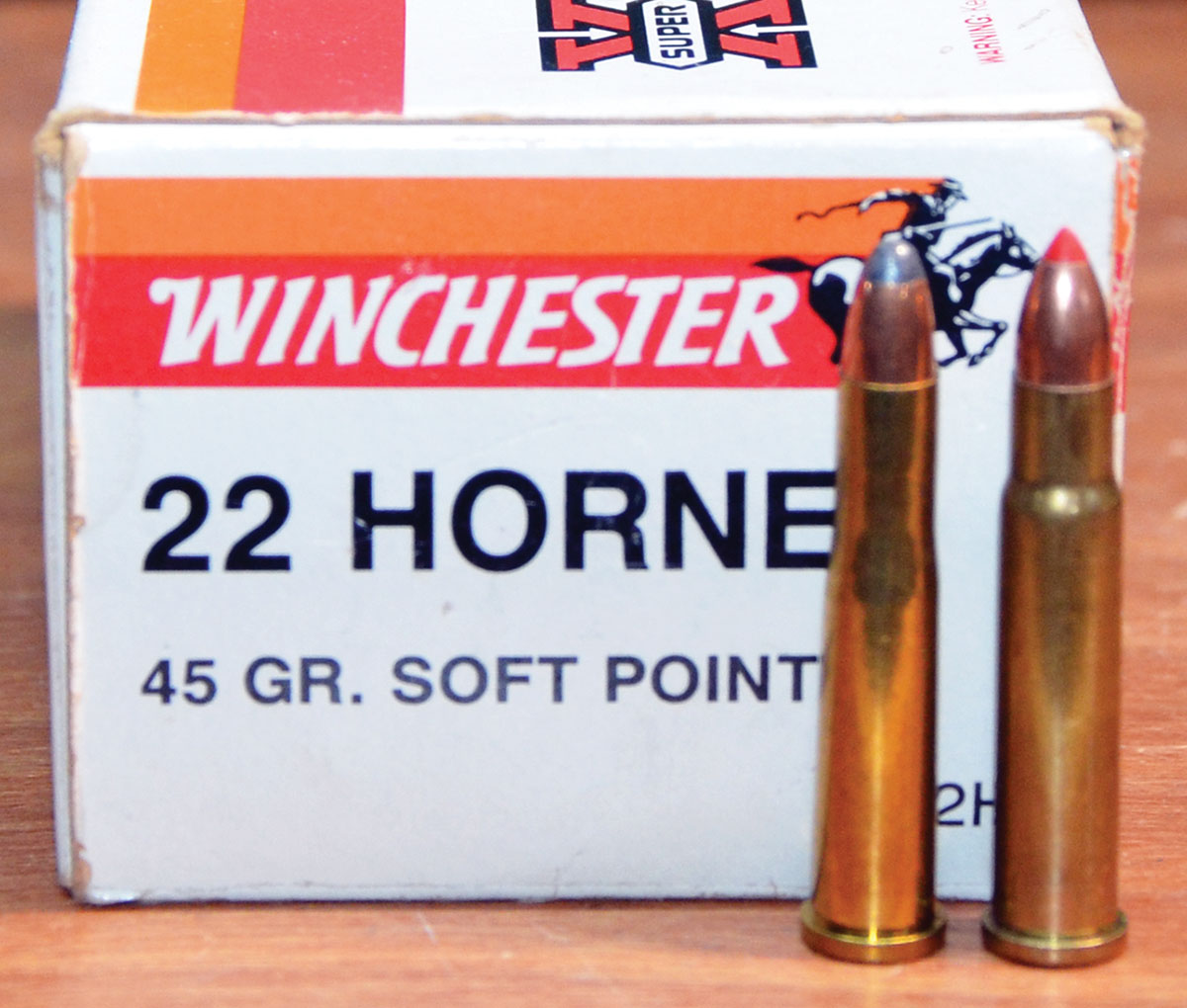 Average gross water capacity of the Winchester 22 Hornet case is 14 grains. Fireforming it in the 22 Hornet Improved chamber of Layne’s Winchester Model 70 increased capacity to 15.3 grains.